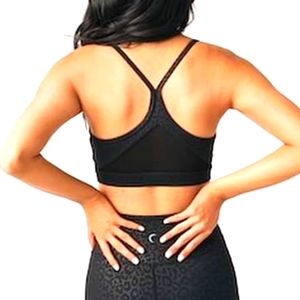 Zyia Black Leopard Light N Tight bra